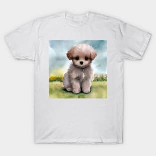 Cute Maltipoo Puppy Art 3 T-Shirt